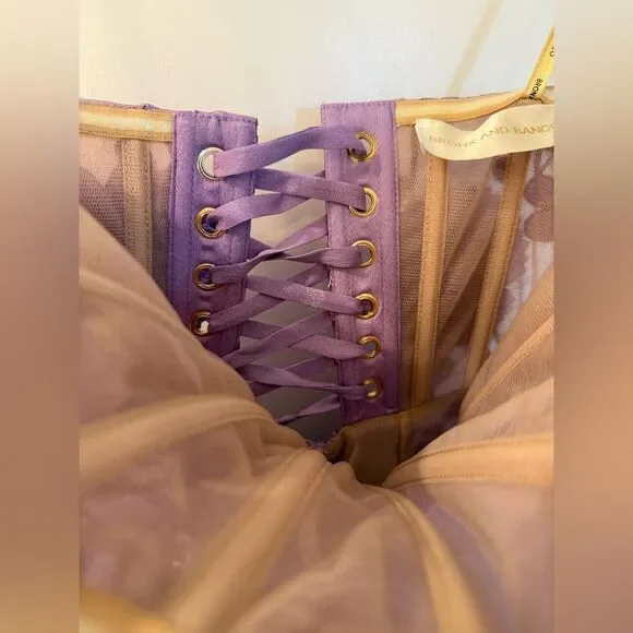 NWOT Bronx and Banco MINI DRESS JASMINE LILAC MARAYA lavender Floral - Picture 16 of 16